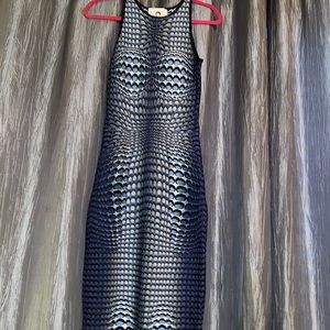 Marine Serre Moon Fish Skin Jacquard Dress Size XS